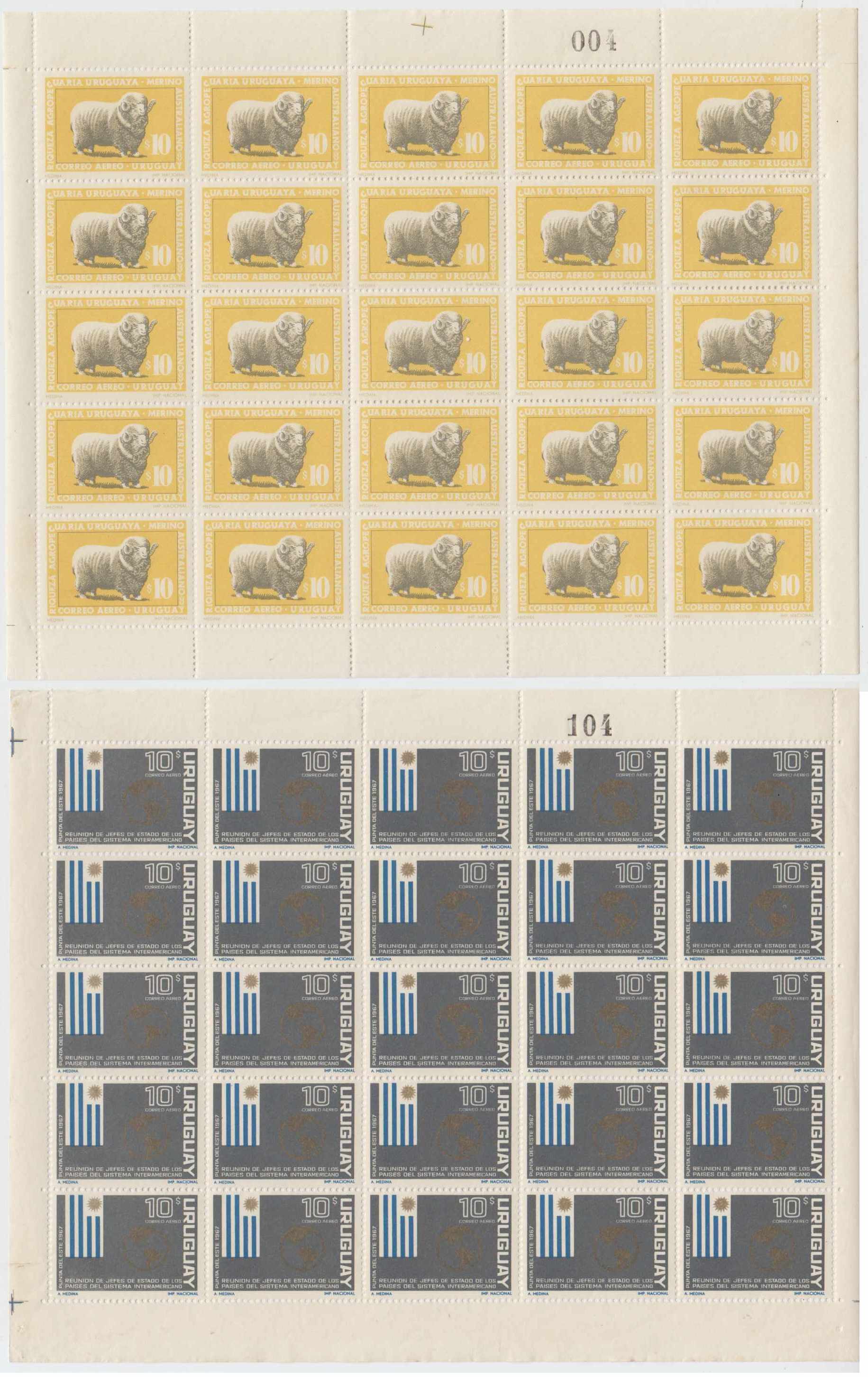 Uruguay — Scott C304-c308