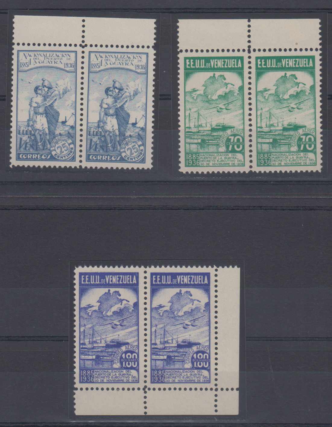 Venezuela 1937 — Unissued "Nacionalizacion"