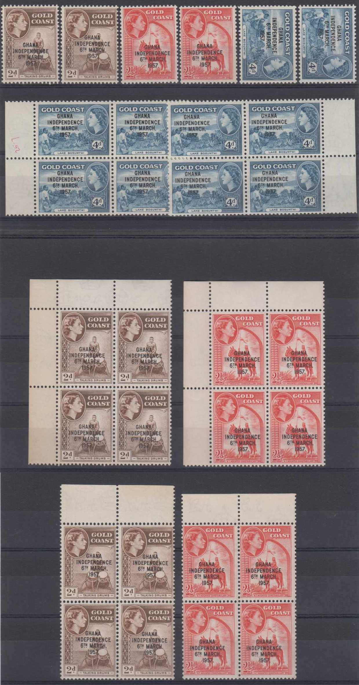 Ghana 1958 — Scott 25-27