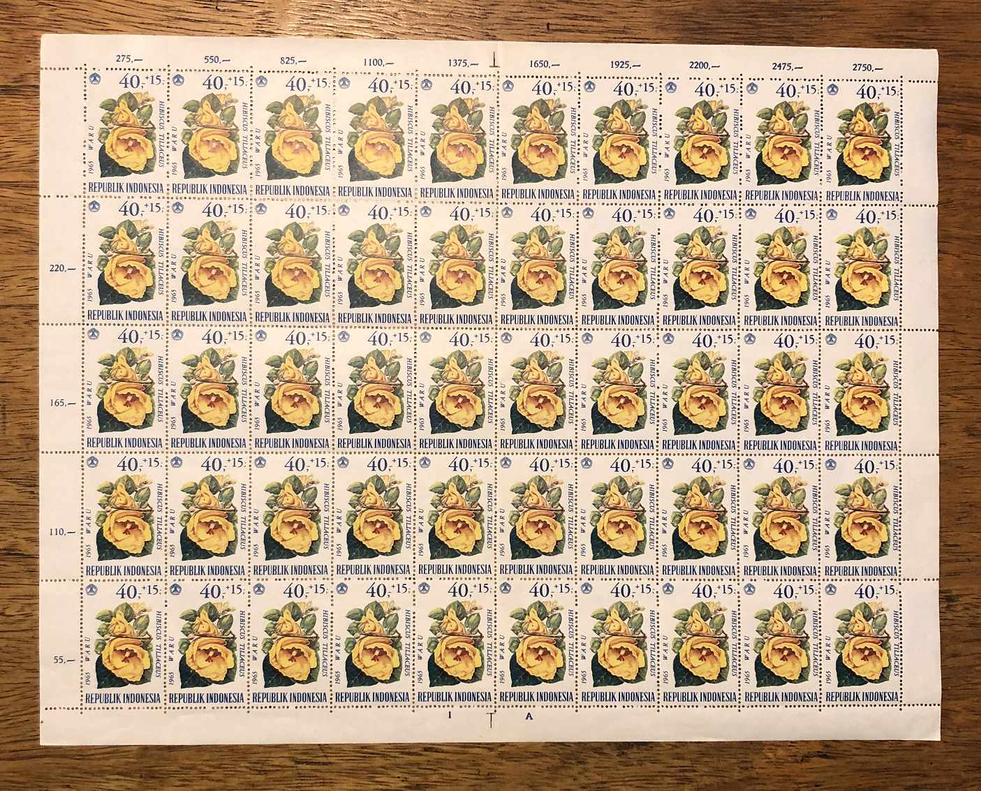 Indonesia 1965 — Flowers issue