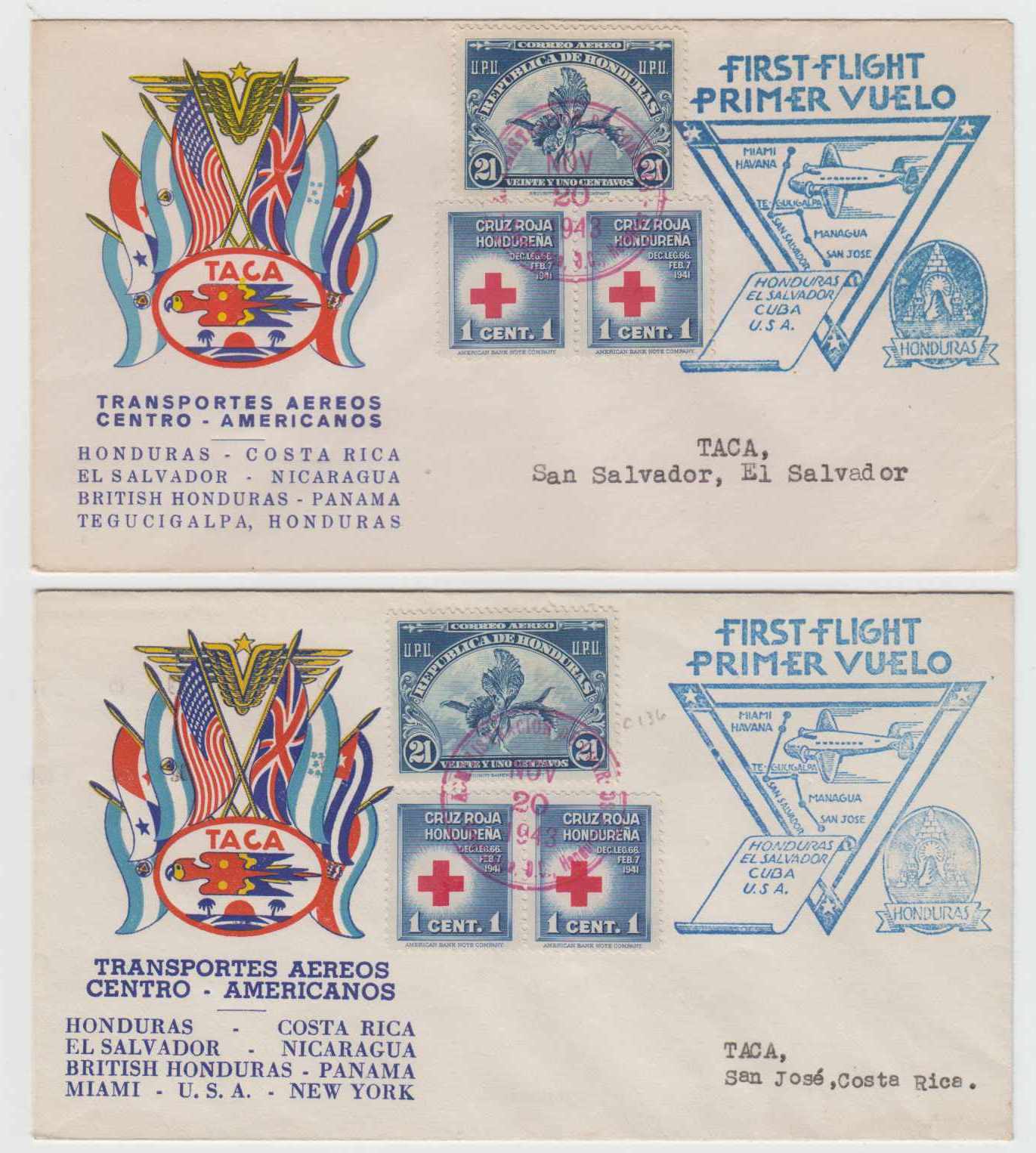 Honduras 1943 — Nov 20