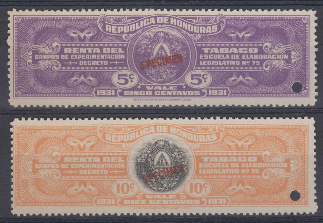 Honduras 1931 — Revenues