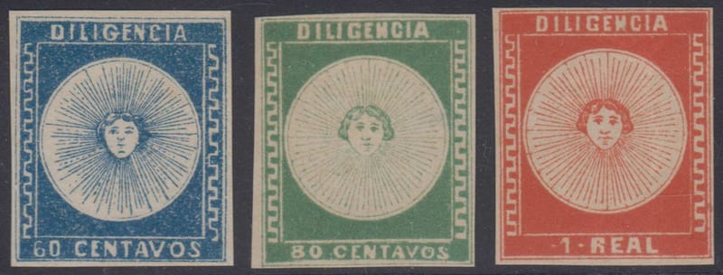 Uruguay 1856 — Carrier issue Diligencias
