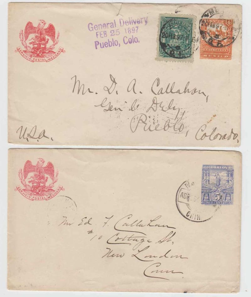 Mexico 1895 — Envelopes TO USA