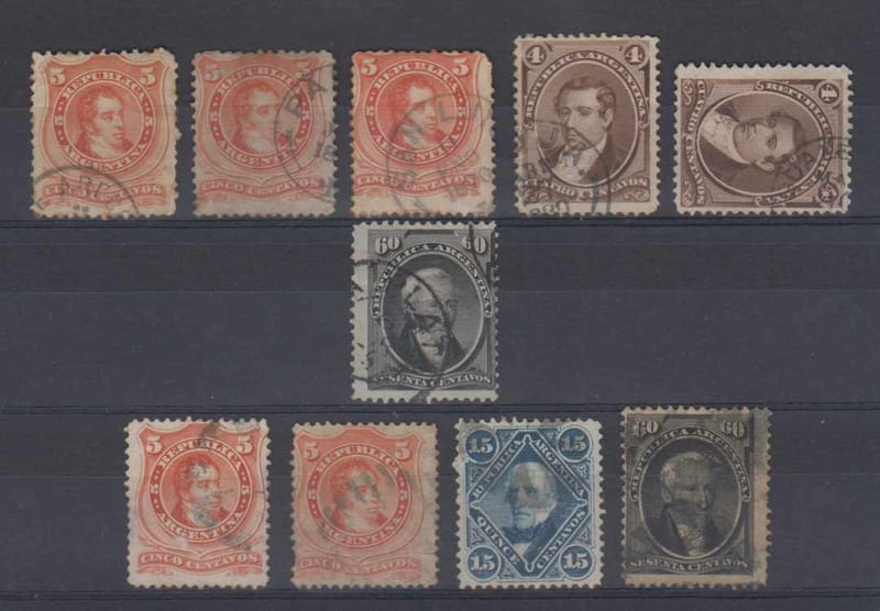 Argentina 1867 — Cancels