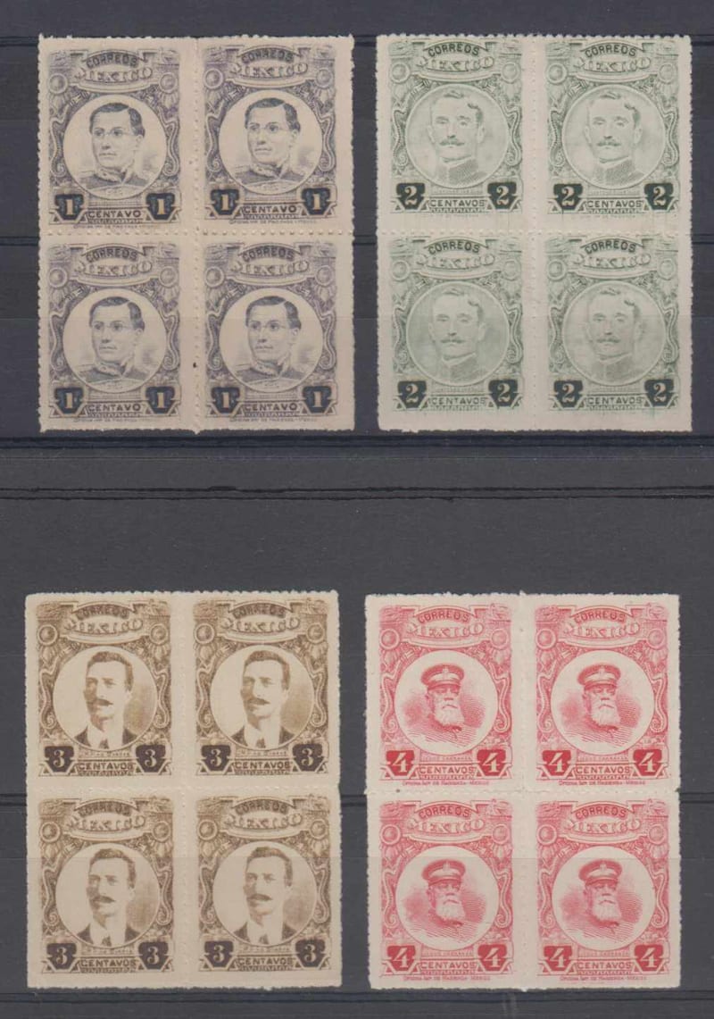 Mexico 1917 — Scott 609-612