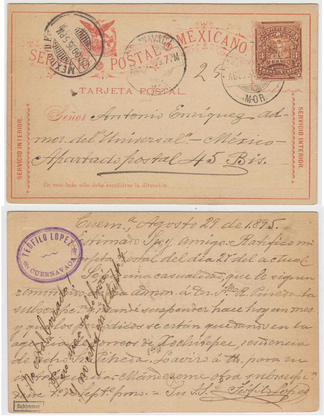Mexico 1895 — Mepsi Pc70 (17 pearls on each side)