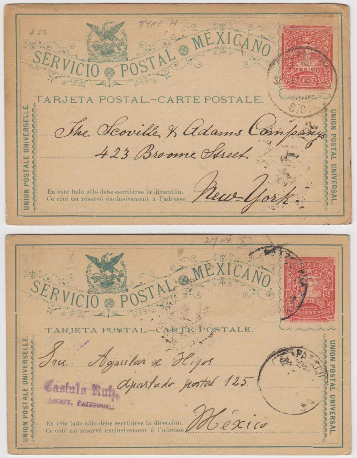 Mexico 1895 — Mepsi Pc68-pc69