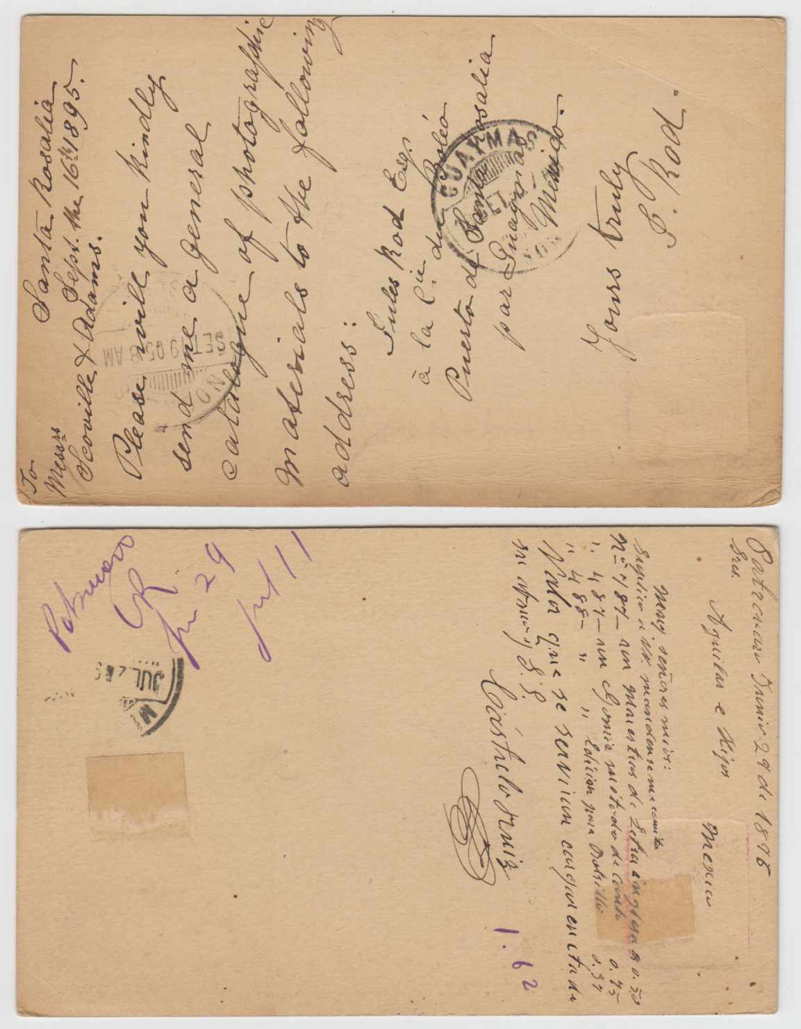 Mexico 1895 — Mepsi Pc68-pc69