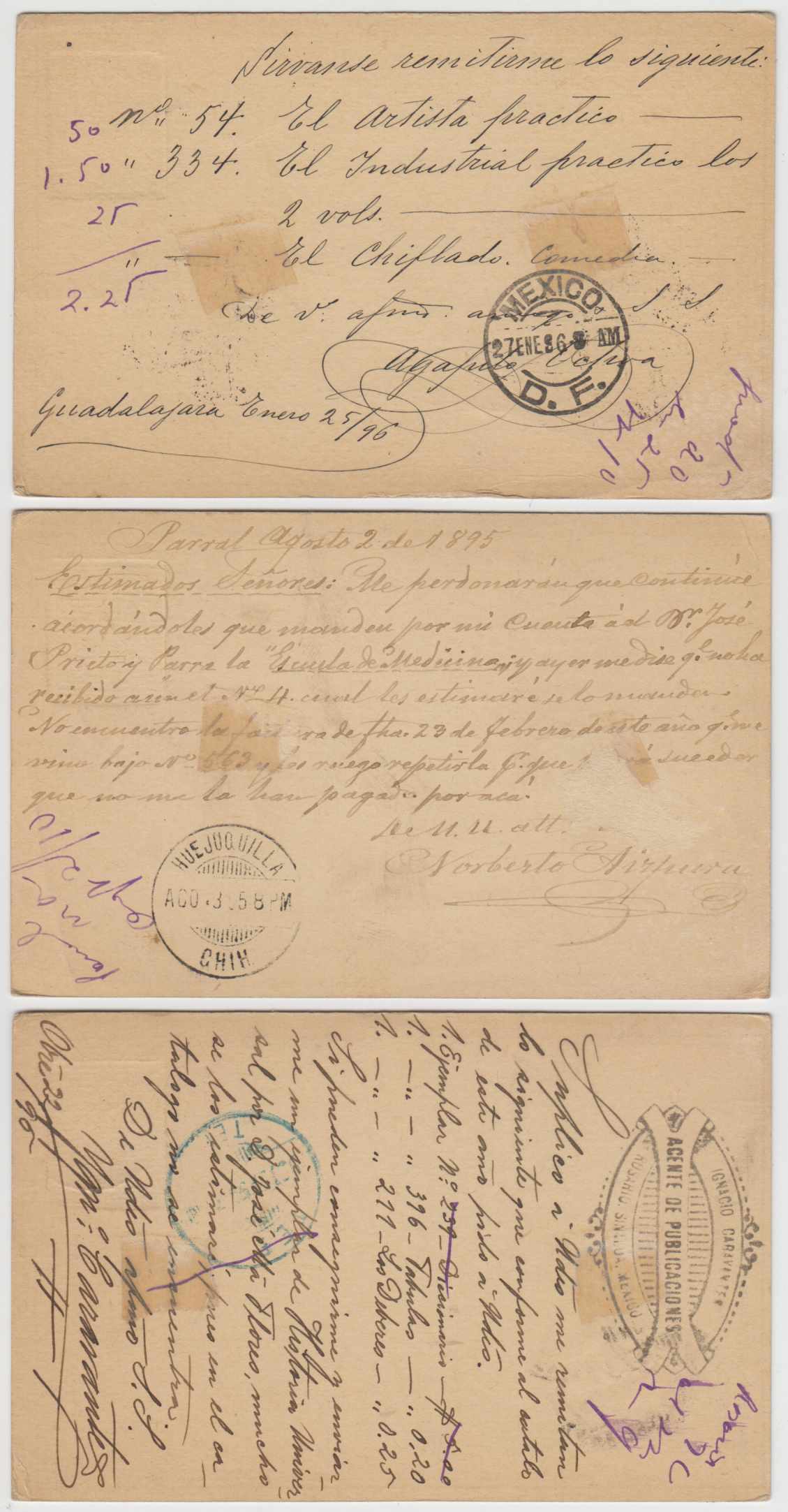 Mexico 1895 — Mepsi Pc68-pc69