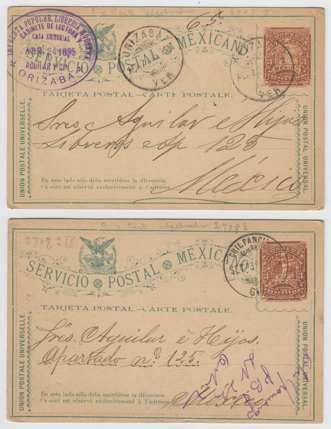 Mexico 1895 — Mepsi Pc68-pc69
