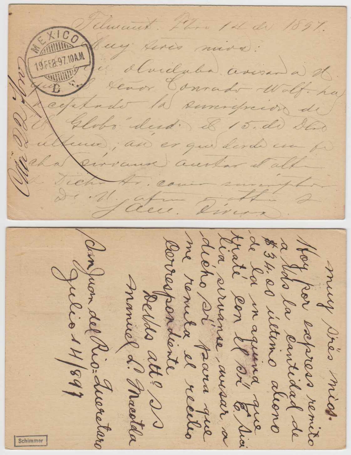 Mexico 1897 — Mepsi PC 77 (Q2a) & PC 79