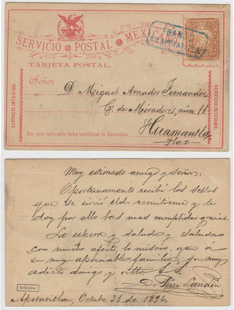 Mexico 1896 — Oct 31