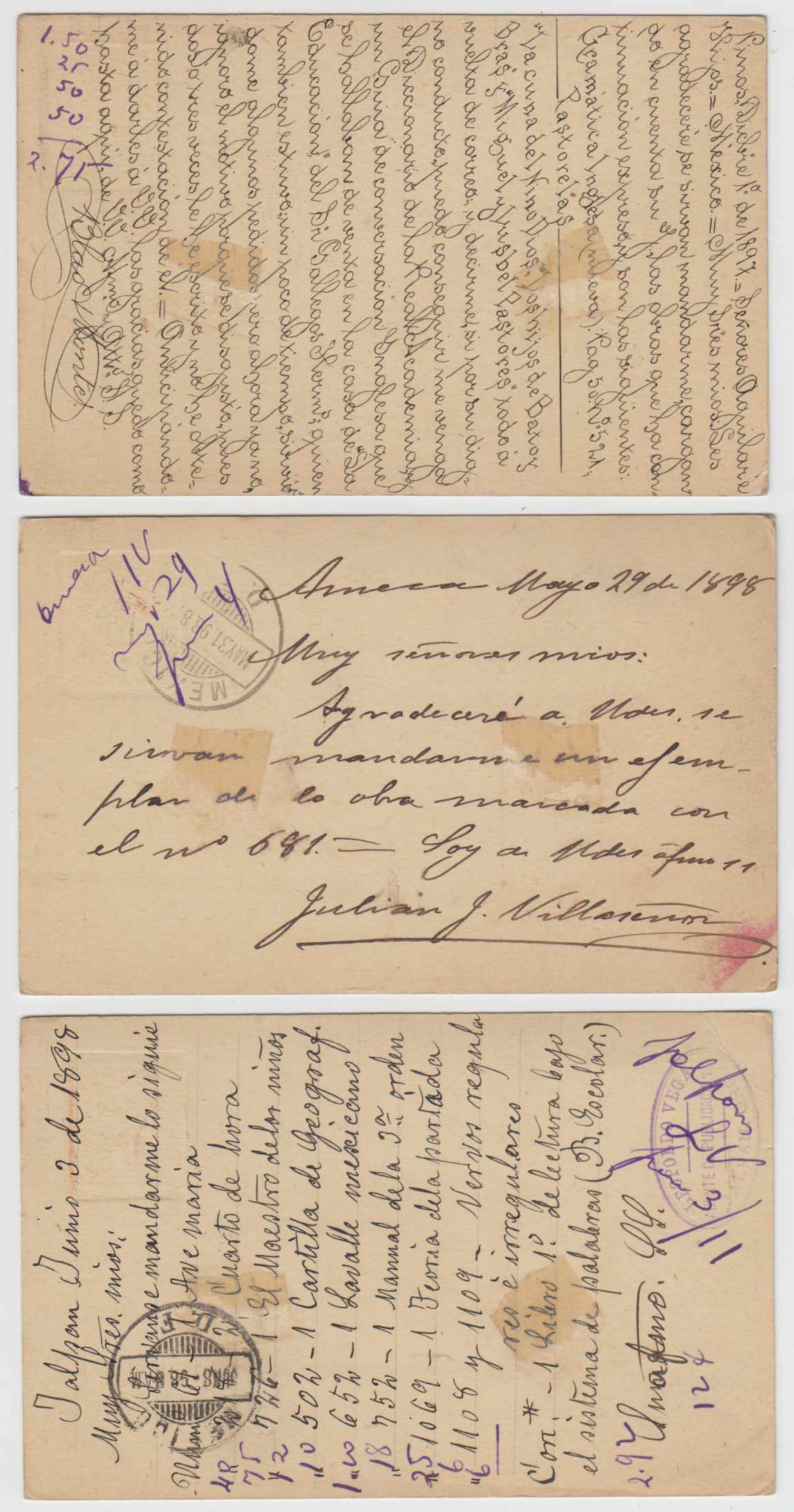 Mexico 1896 — Mepsi Pc80-pc81