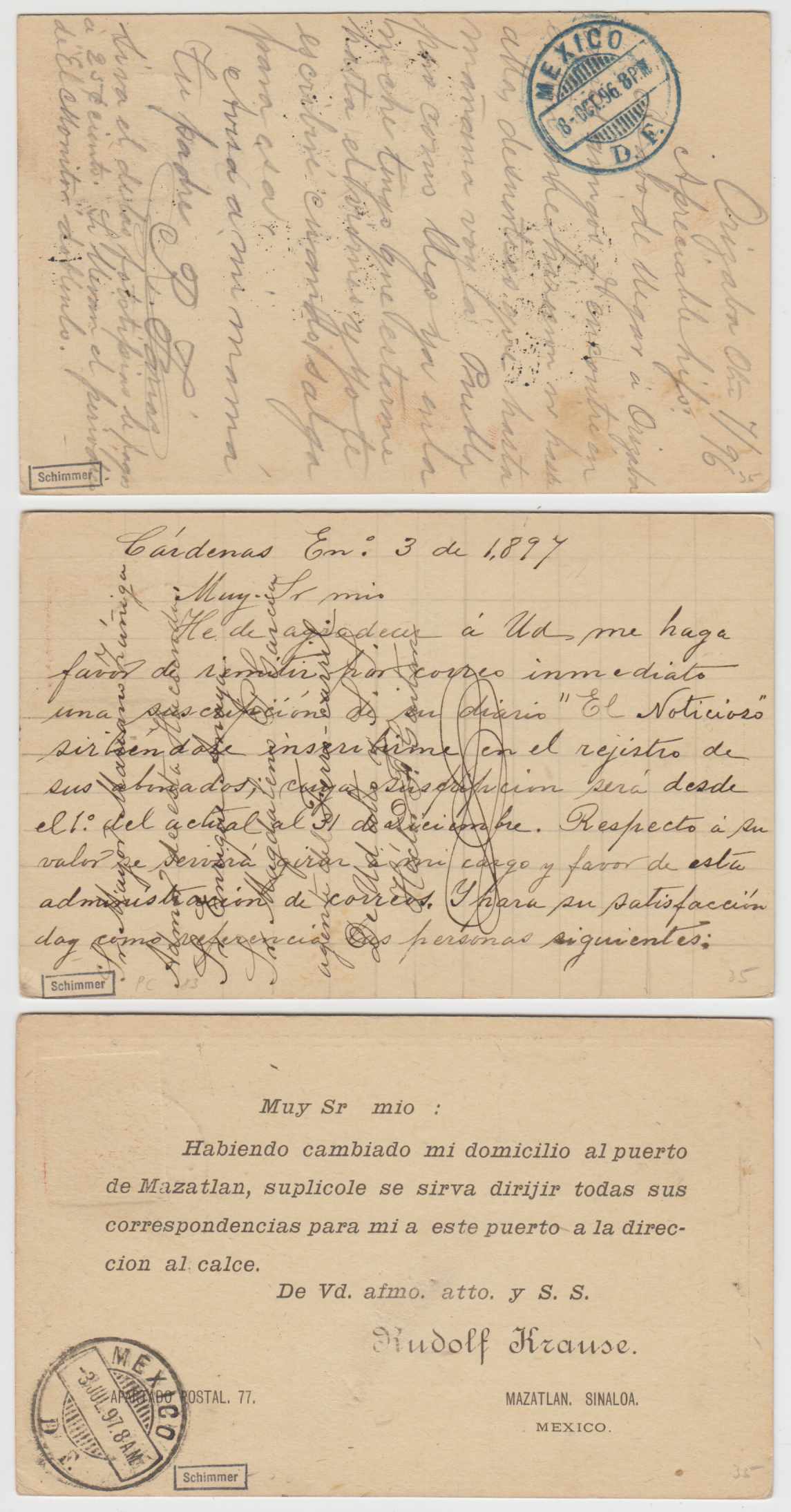 Mexico 1896 — Mepsi Pc80-pc81