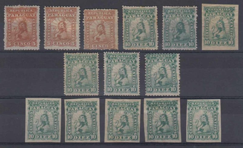 Paraguay 1879 — Scott 12-13