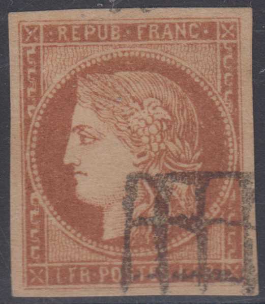 France 1849 — Scott 9 top value