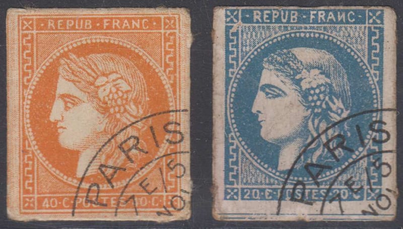 France 1849 — Scott 7 & 43