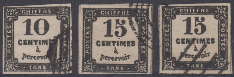 France 1859 — Postage due
