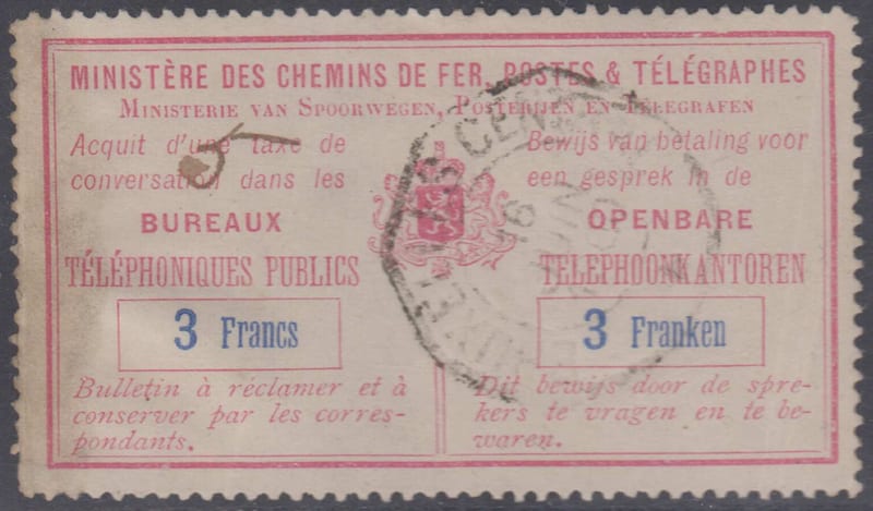 Belgium 1900 — Telephone stamps