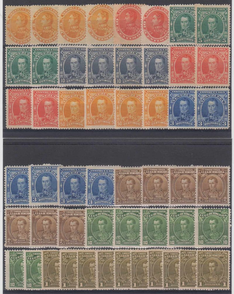 Venezuela 1901 — Revenues used for postage