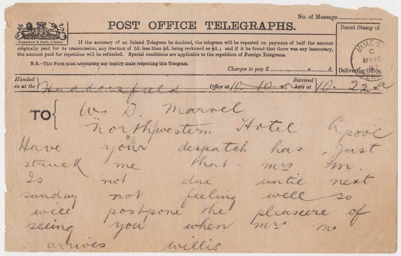 Great Britain 1887 — Telegraph: Harrison & Son London printed Post Office telegraph form, "Lime ST