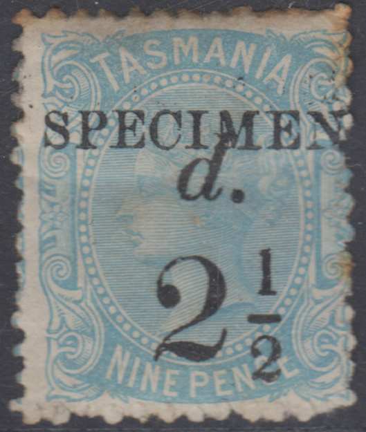 Australia 1891 — Scott 75 with "Specimen" overprint