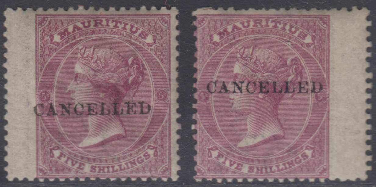 Mauritius 1863 — Scott 41 & 41a top values