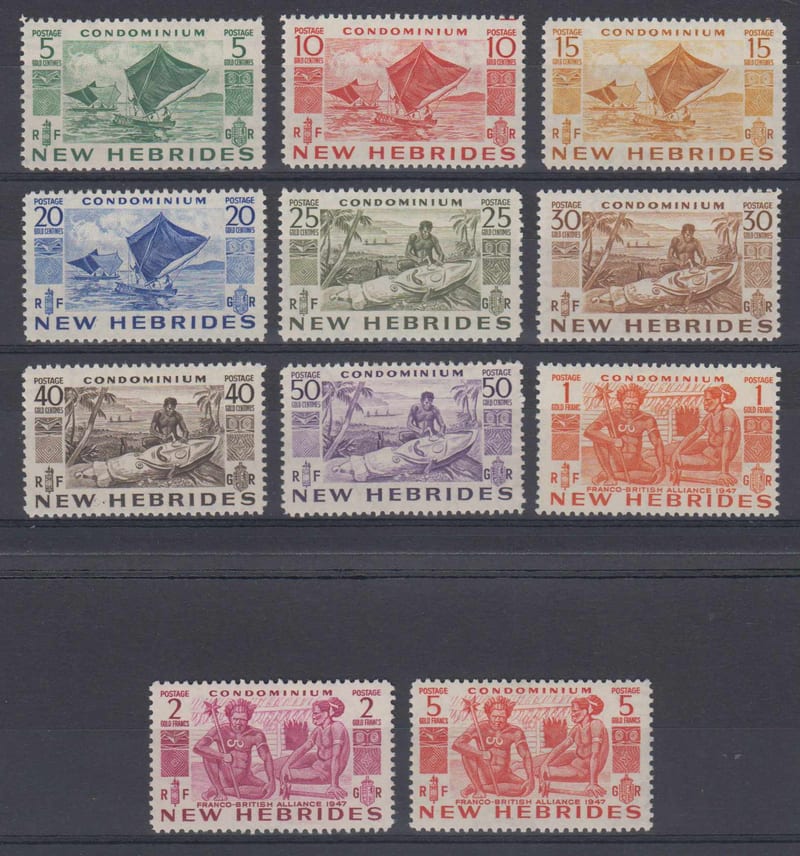 New Hebrides 1953 — Canoes