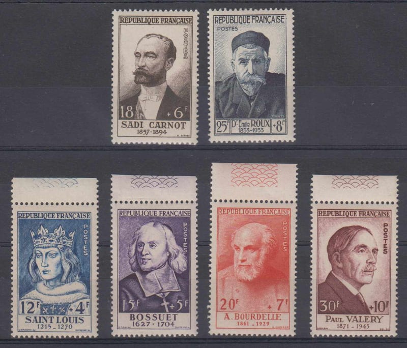 France 1954 — Scott 285-290