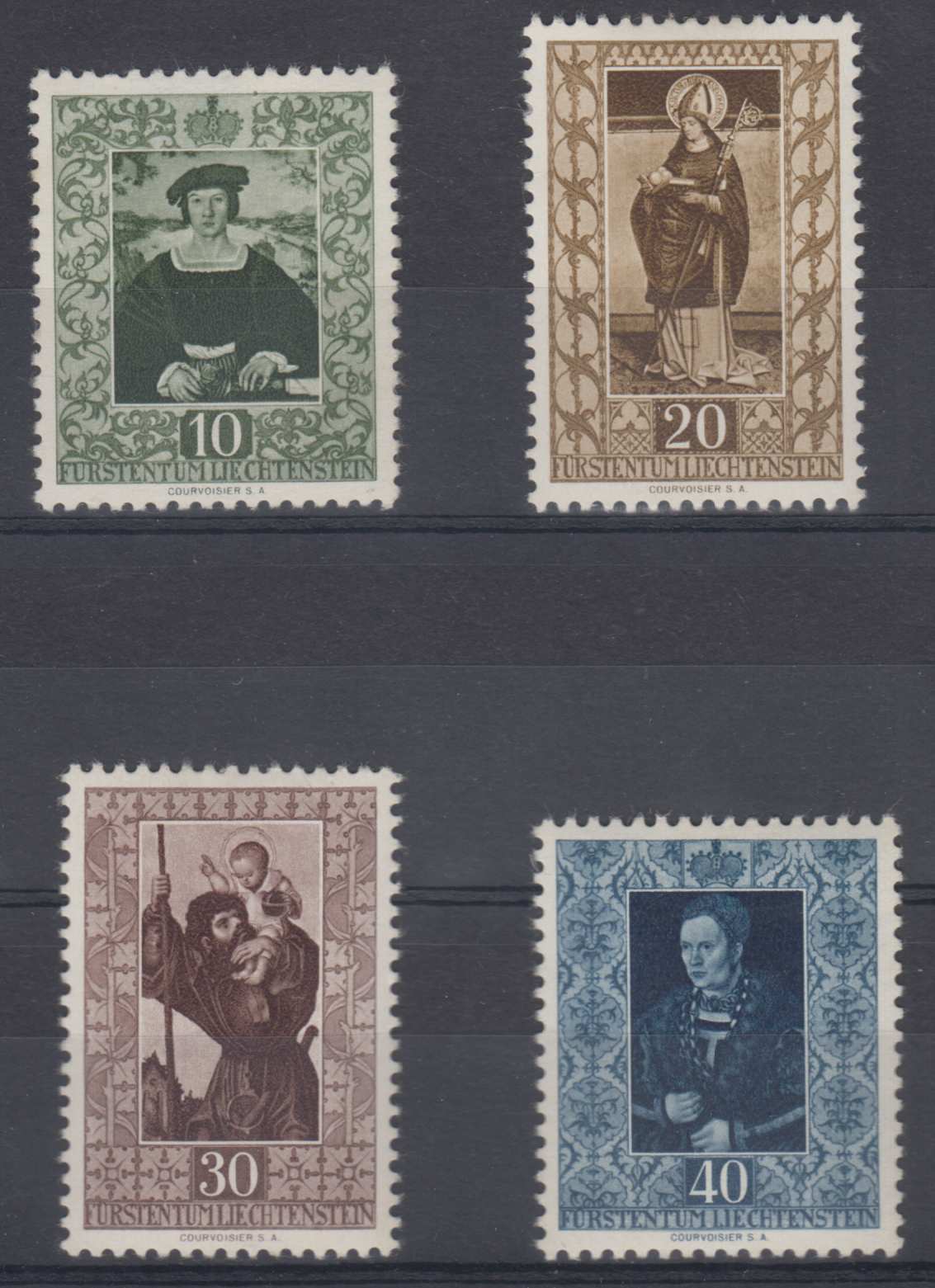 Liechtenstein 1953 — Scott 266-269