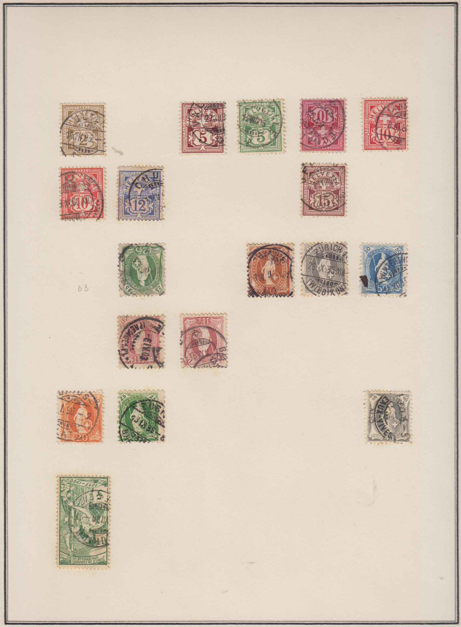Switzerland 1882 — Collection of ordinary & semipostal stamps on 11 album pages including full sets & key…