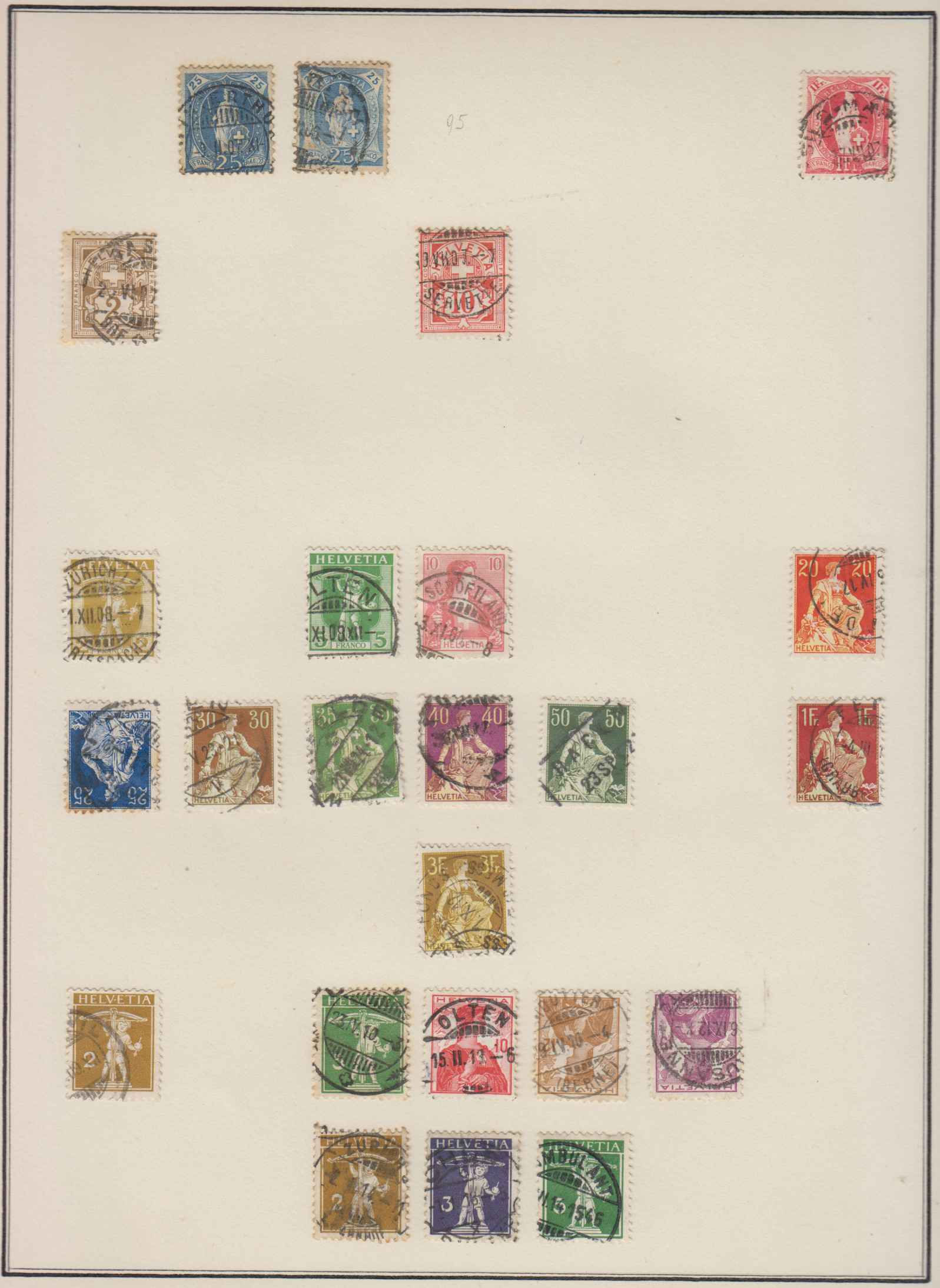Switzerland 1882 — Collection of ordinary & semipostal stamps on 11 album pages including full sets & key…