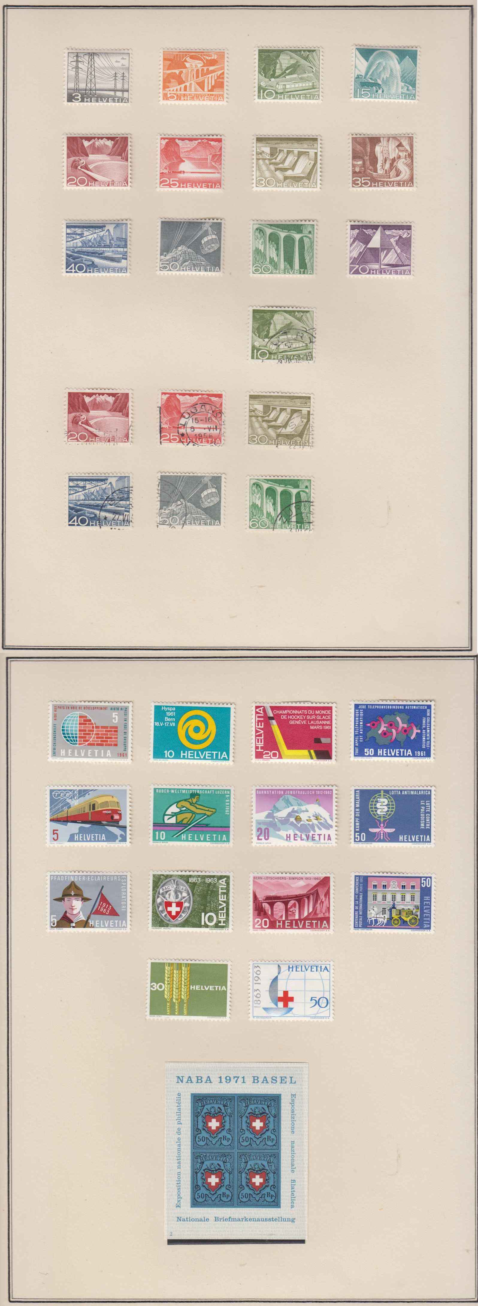 Switzerland 1941 — Ordinary & semipostal stamps collection on 14 pages, chiefly in full sets with much…