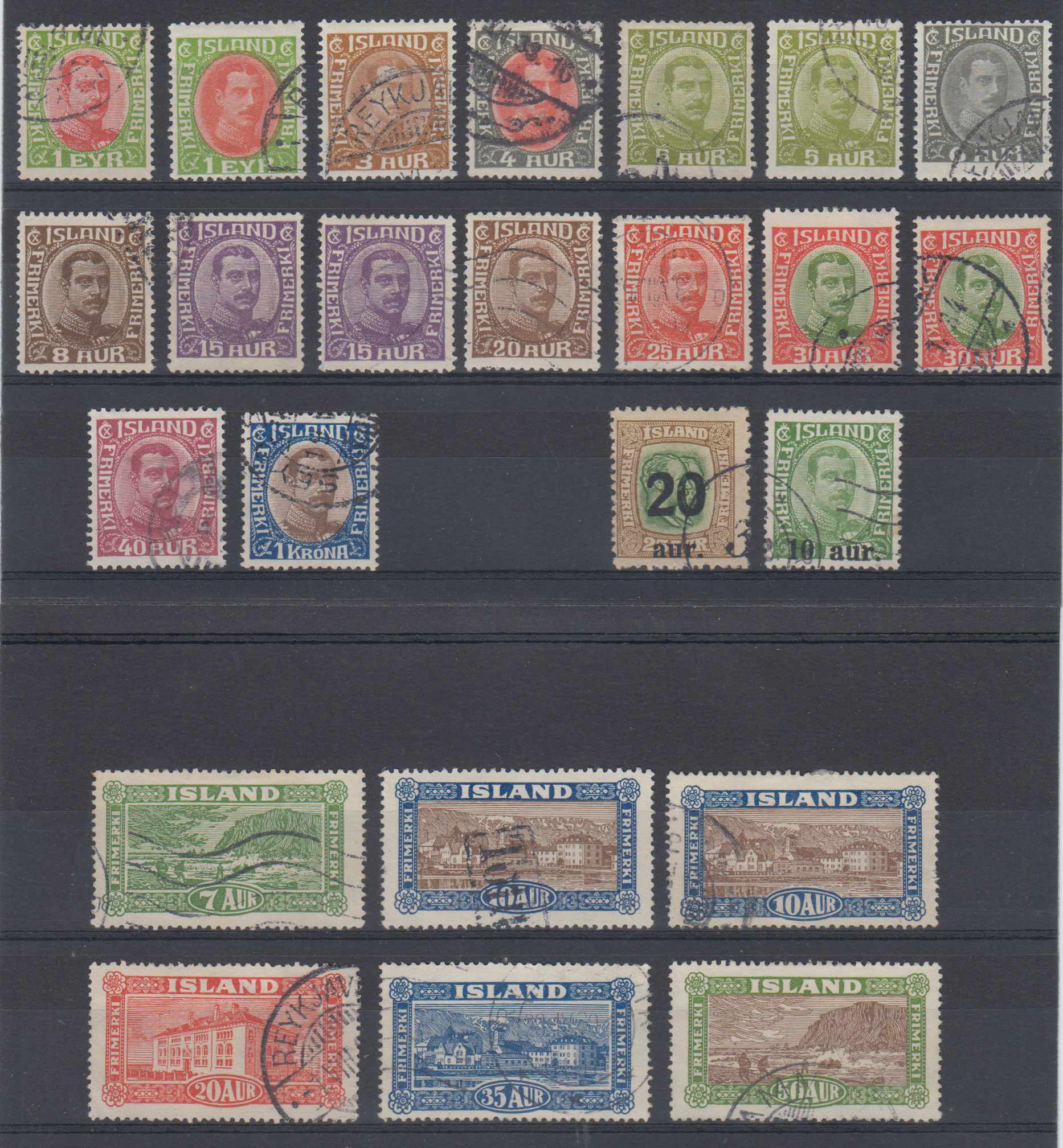 Iceland 1920 — Scott 10B thru 14B not complete