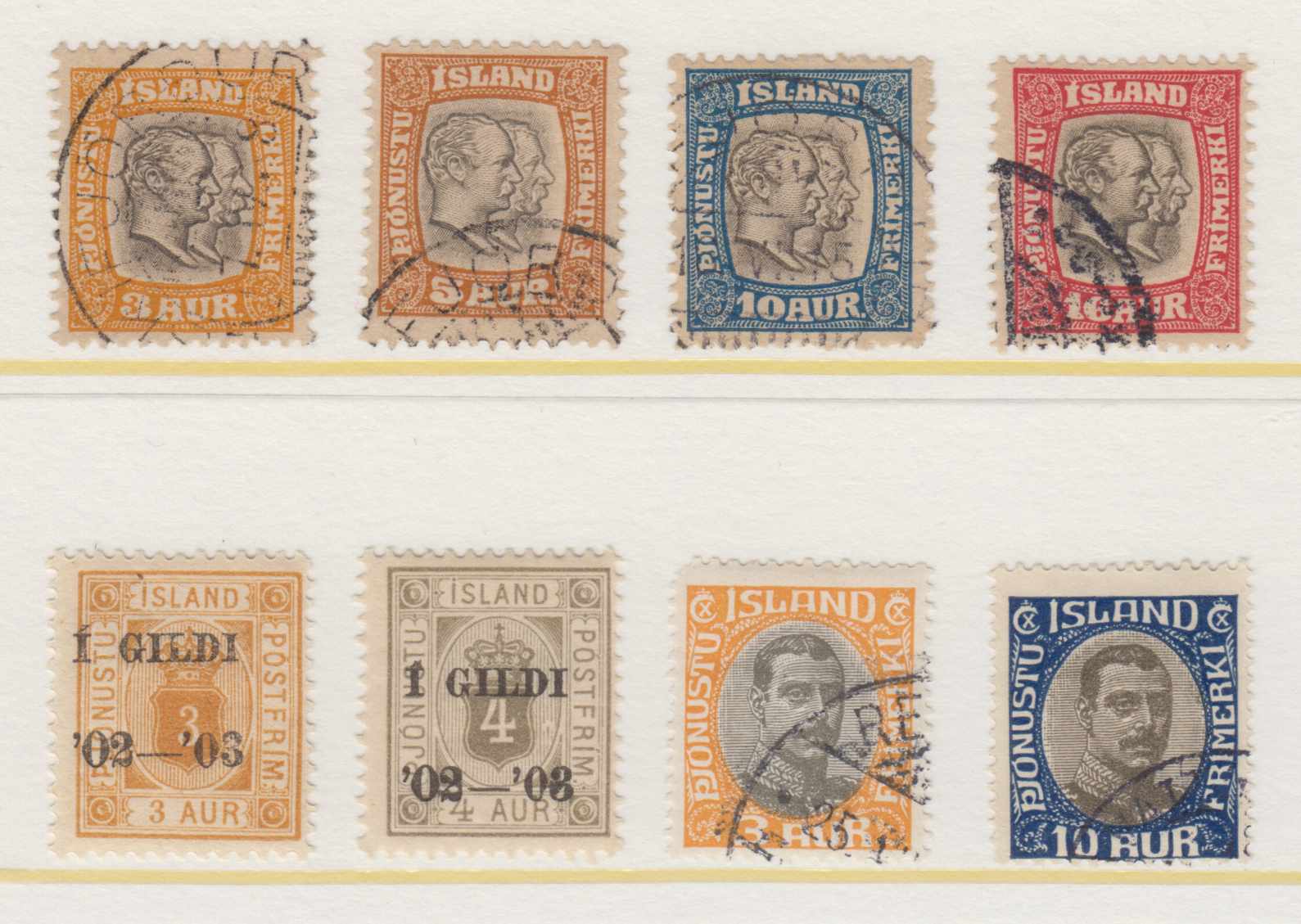 Iceland 1902 — Official Stamps