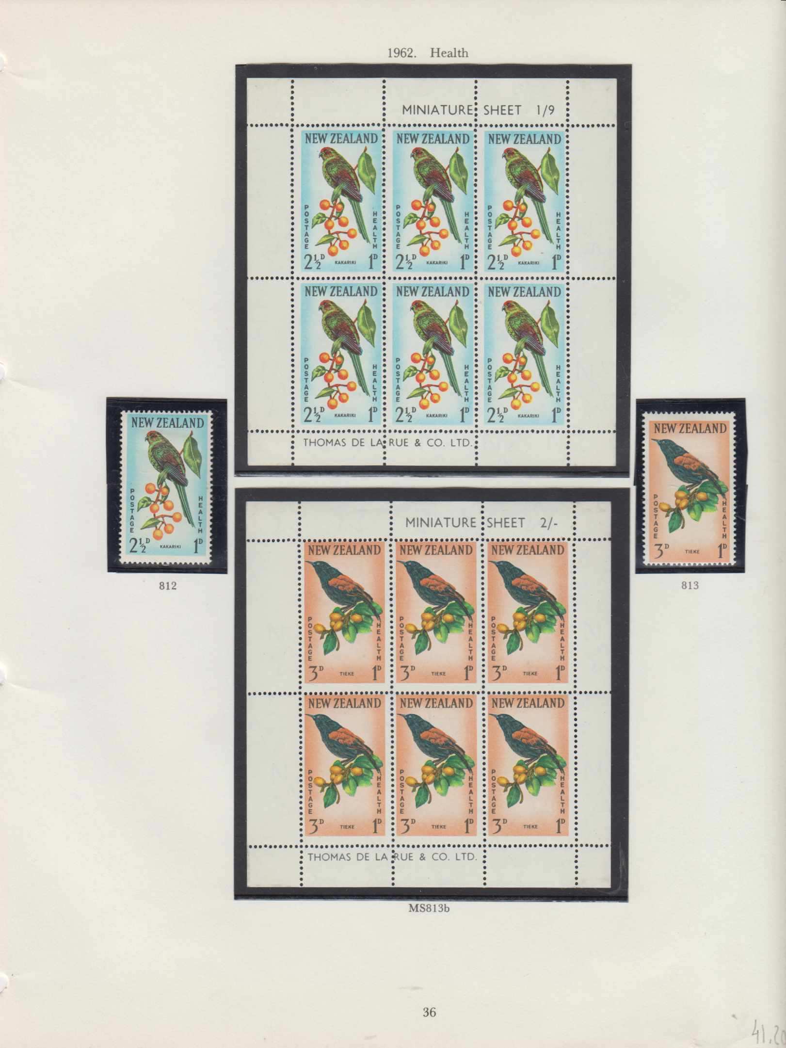 New Zealand 1960 — Ordinary & semi postal issues collection on 19 Stanley Gibbons album pages, chiefly…