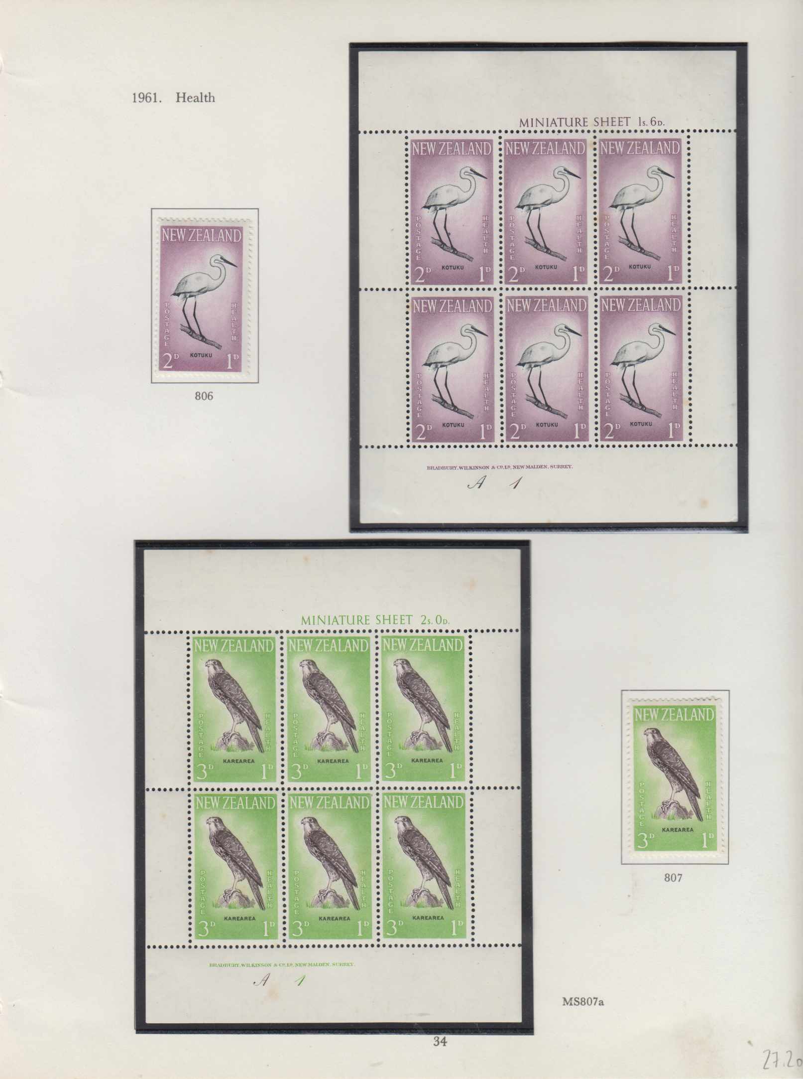 New Zealand 1960 — Ordinary & semi postal issues collection on 19 Stanley Gibbons album pages, chiefly…