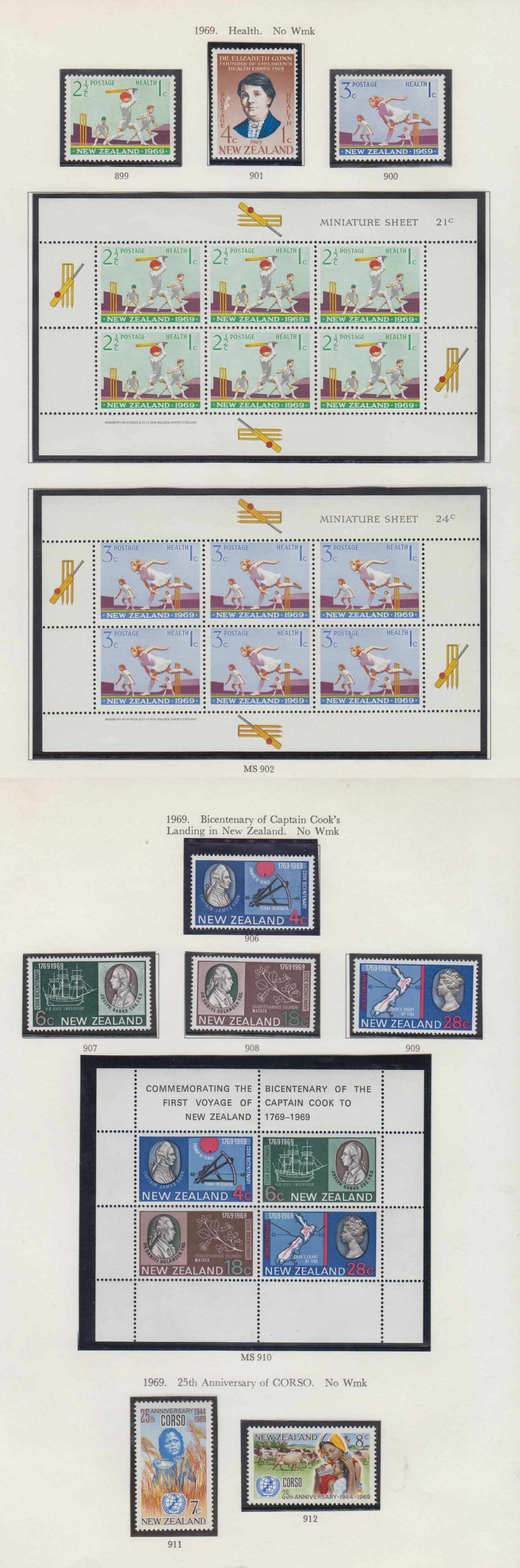 New Zealand 1960 — Ordinary & semi postal issues collection on 19 Stanley Gibbons album pages, chiefly…