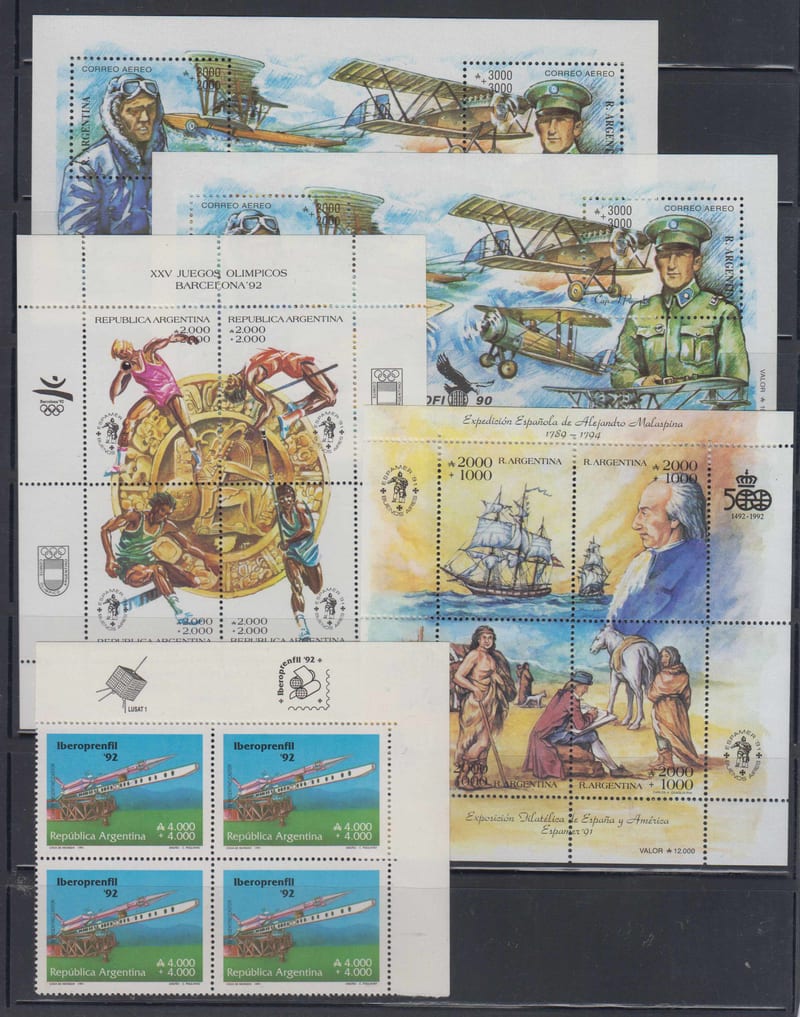Argentina 1988 — ordinary, semi postal & air post issues