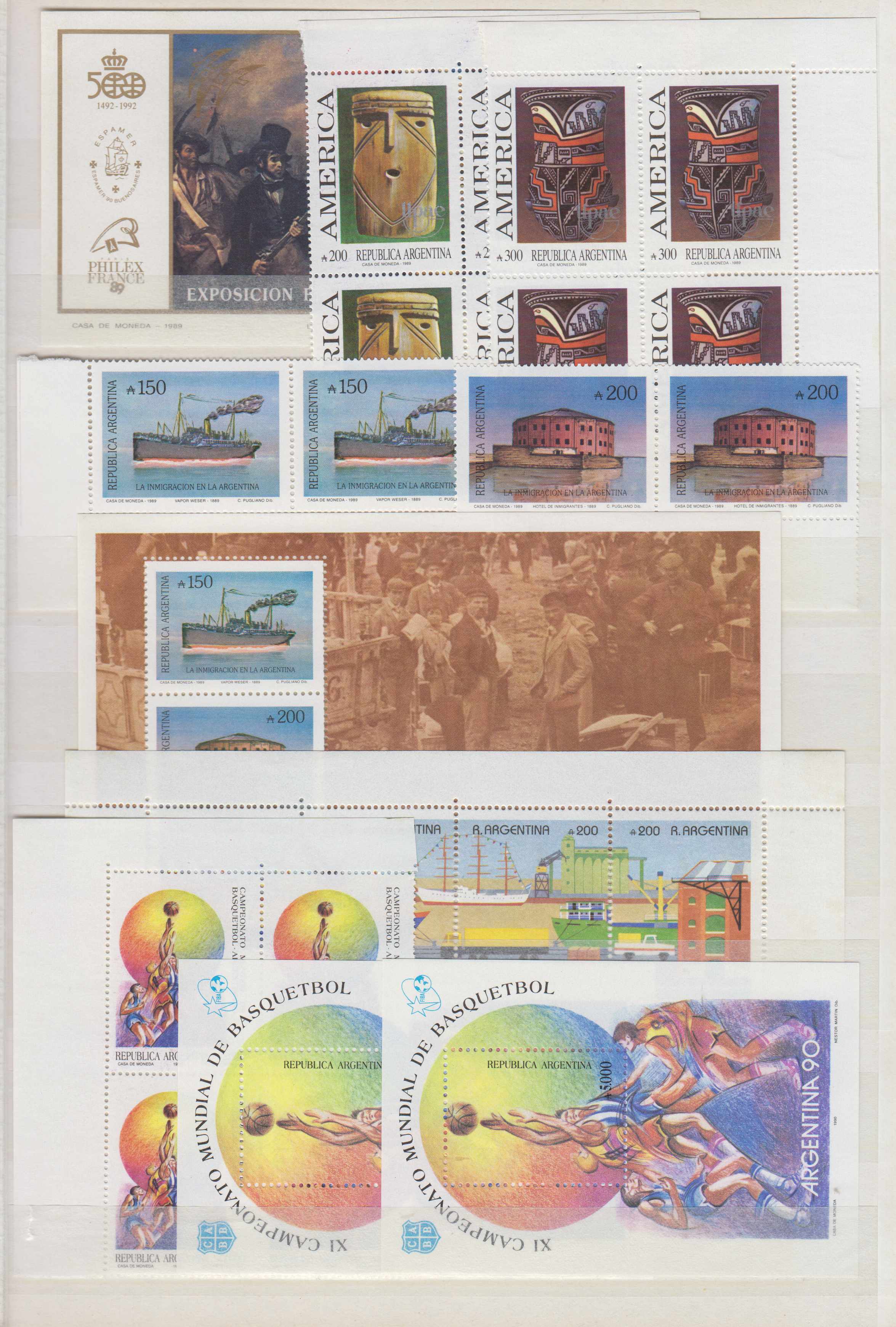 Argentina 1988 — ordinary, semi postal & air post issues