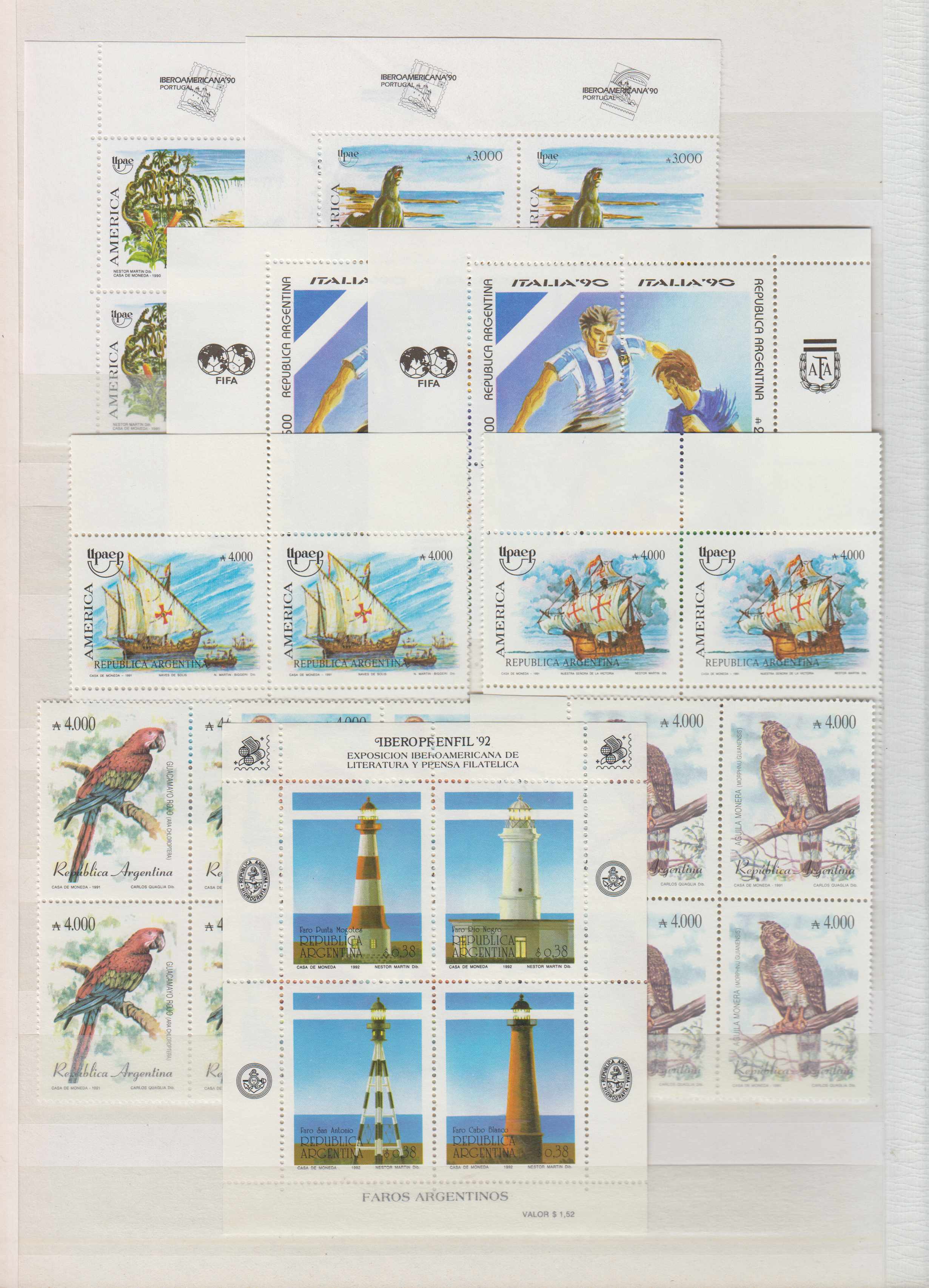 Argentina 1988 — ordinary, semi postal & air post issues