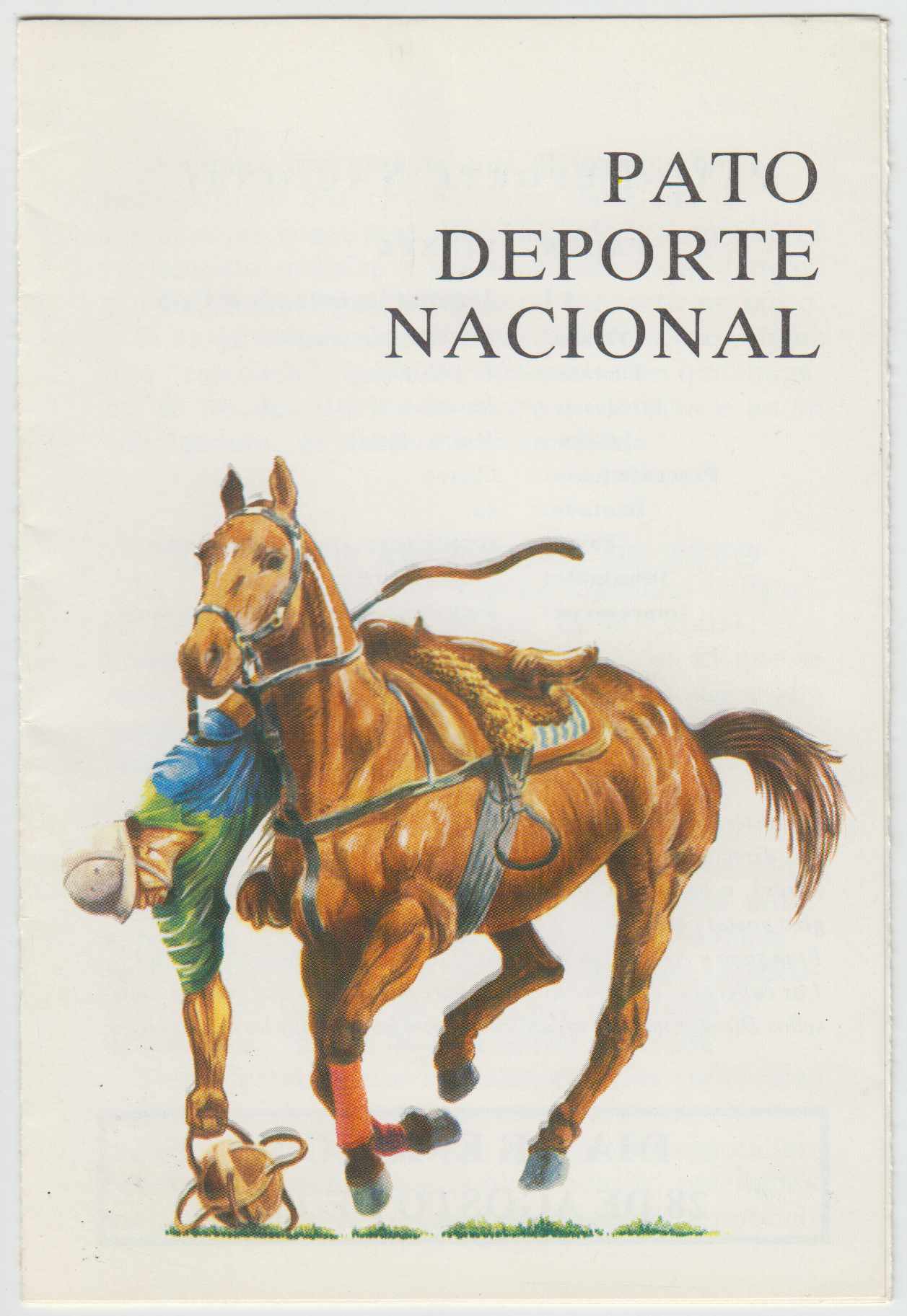 Argentina 1993 — Pato & Horse