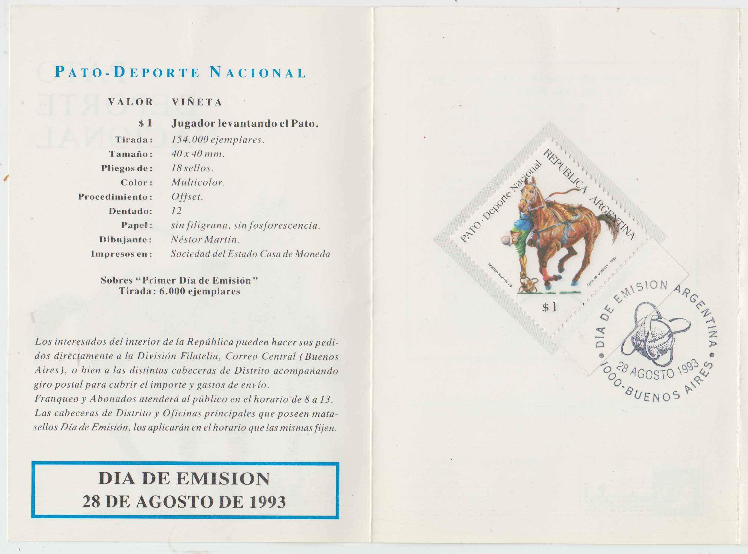 Argentina 1993 — Pato & Horse