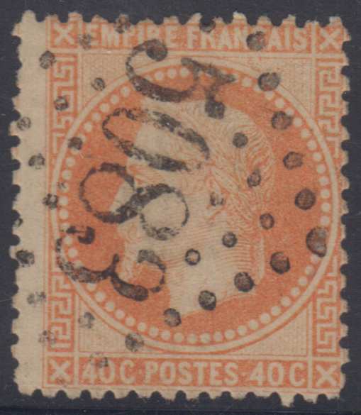 France 1863 — Scott 35 used by "5083" numeral cancel from Constantinopel