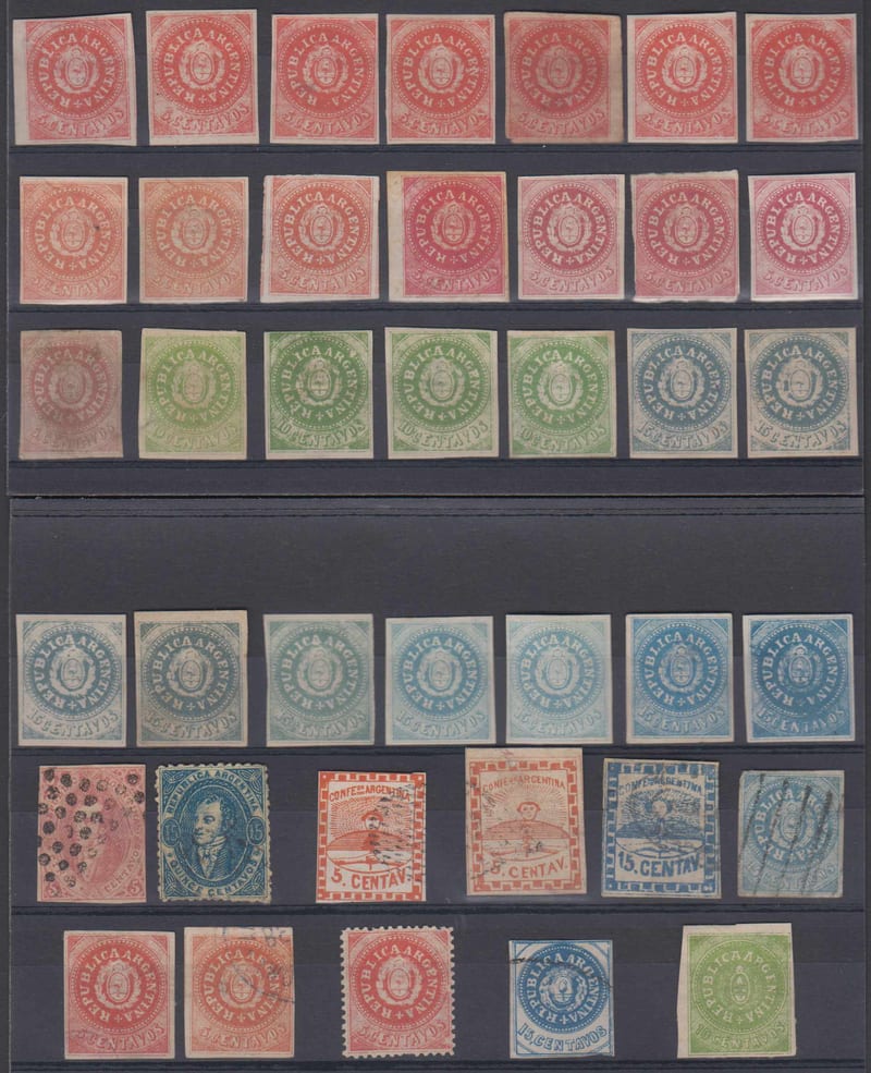 Argentina 1858 — Scott 1 thru 91 not complete