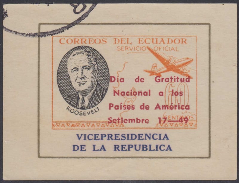 Ecuador 1949 — Roosevelt Official issue