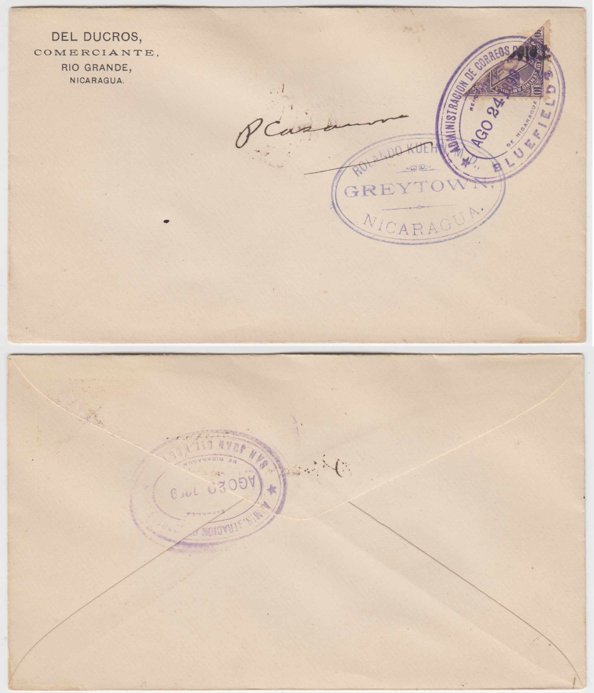 Nicaragua 1899 — Aug24