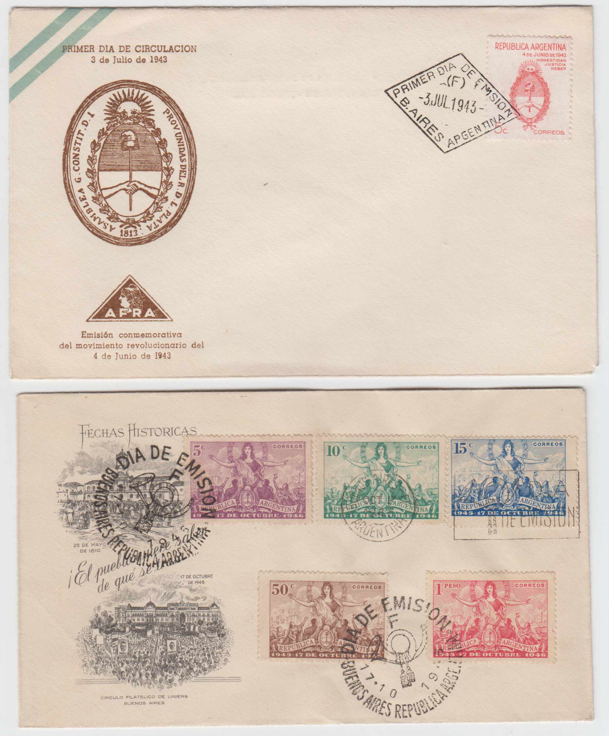 Argentina 1942 — FD Covers