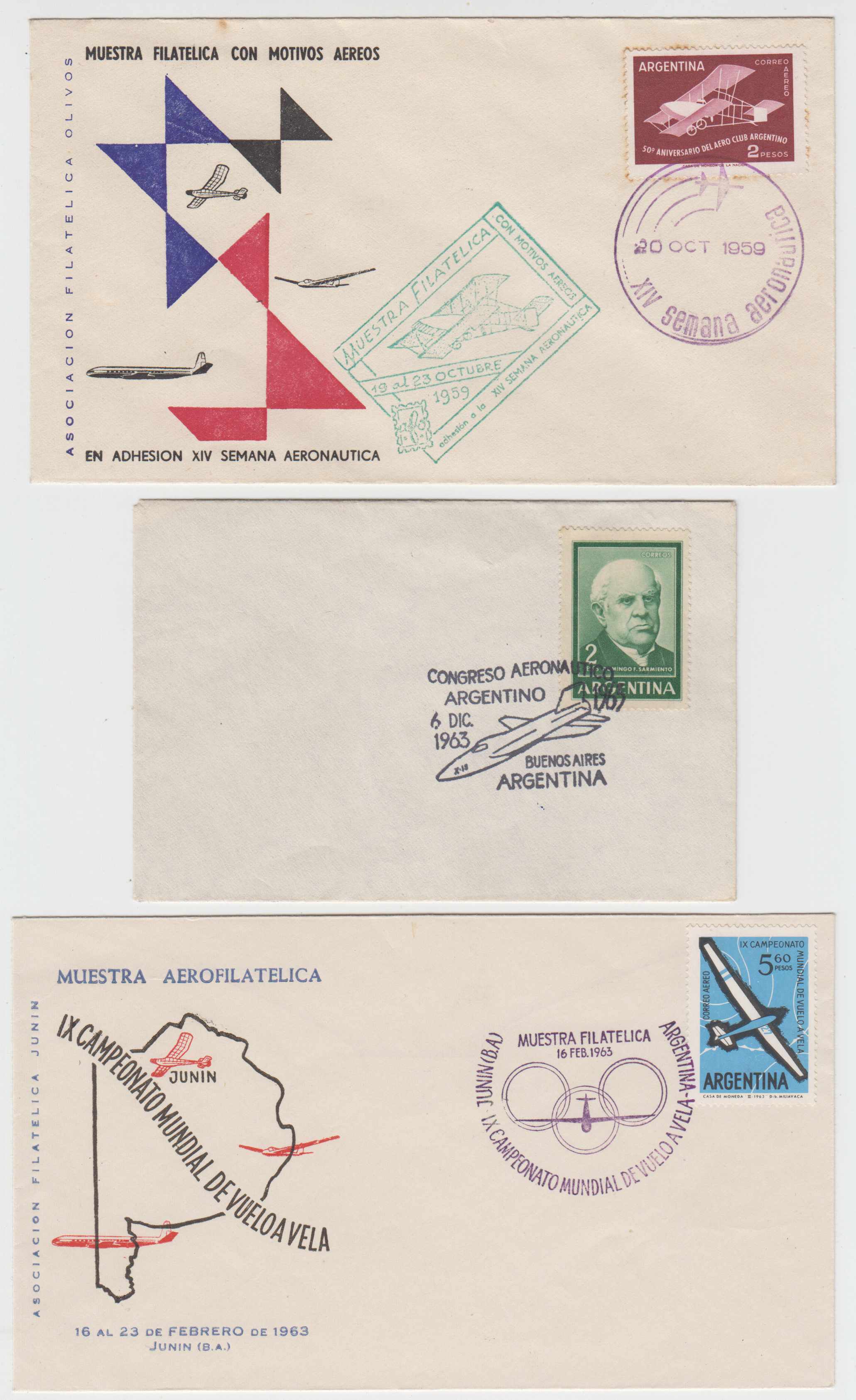 Argentina 1959 — Airpst Philatelic Exhibitions